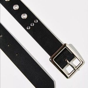 Urban Outfitters Black Leather Grommet & Stud Belt
